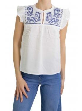 Maglia con volant e scollo a V Only 